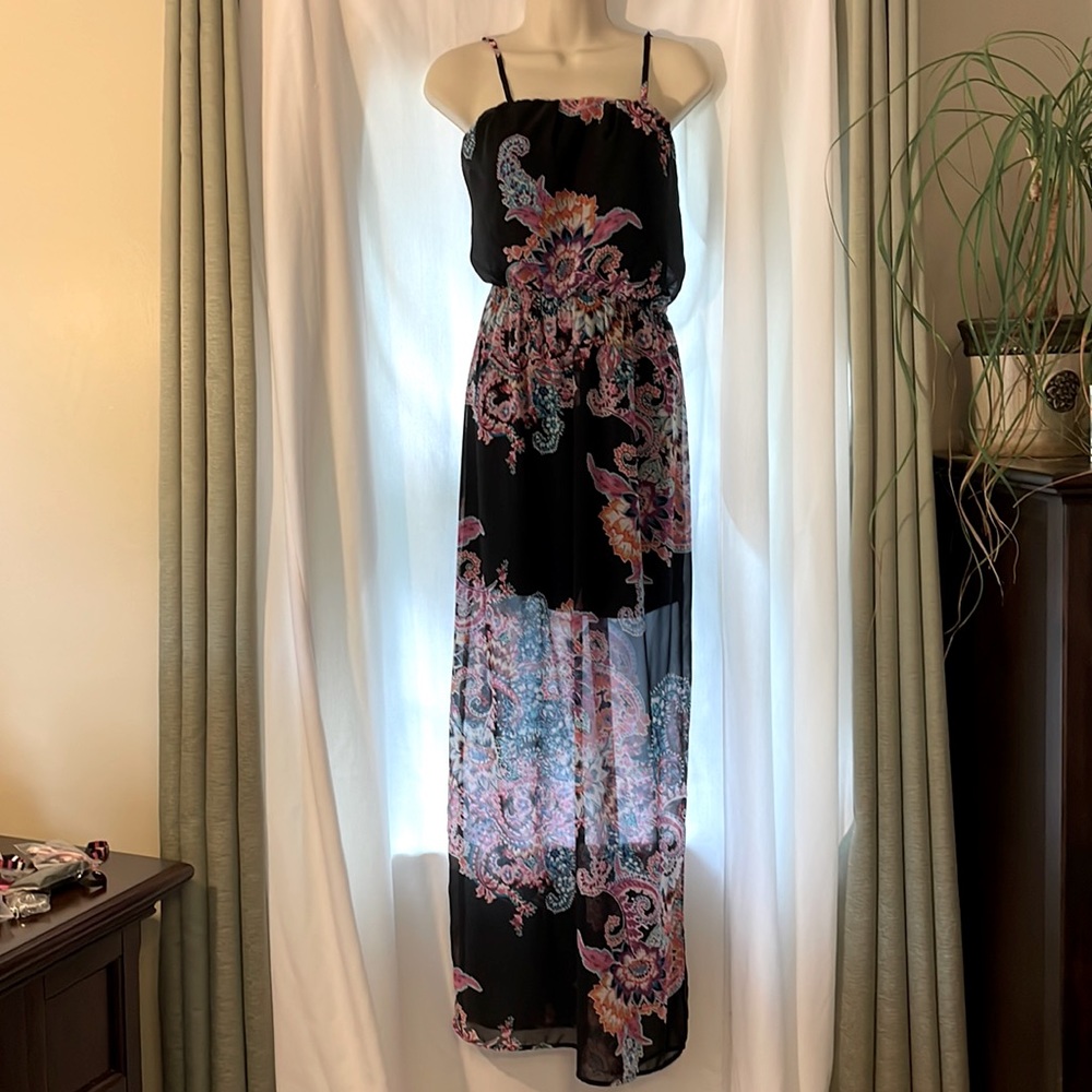 Express Black Maxi Dress with Light Lining, Size Medium - Picture 4 of 9
